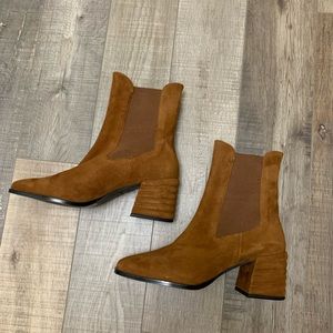 Saint G RACHEL COGNAC HIGH ANKLE BOOTS Size 39 nwot